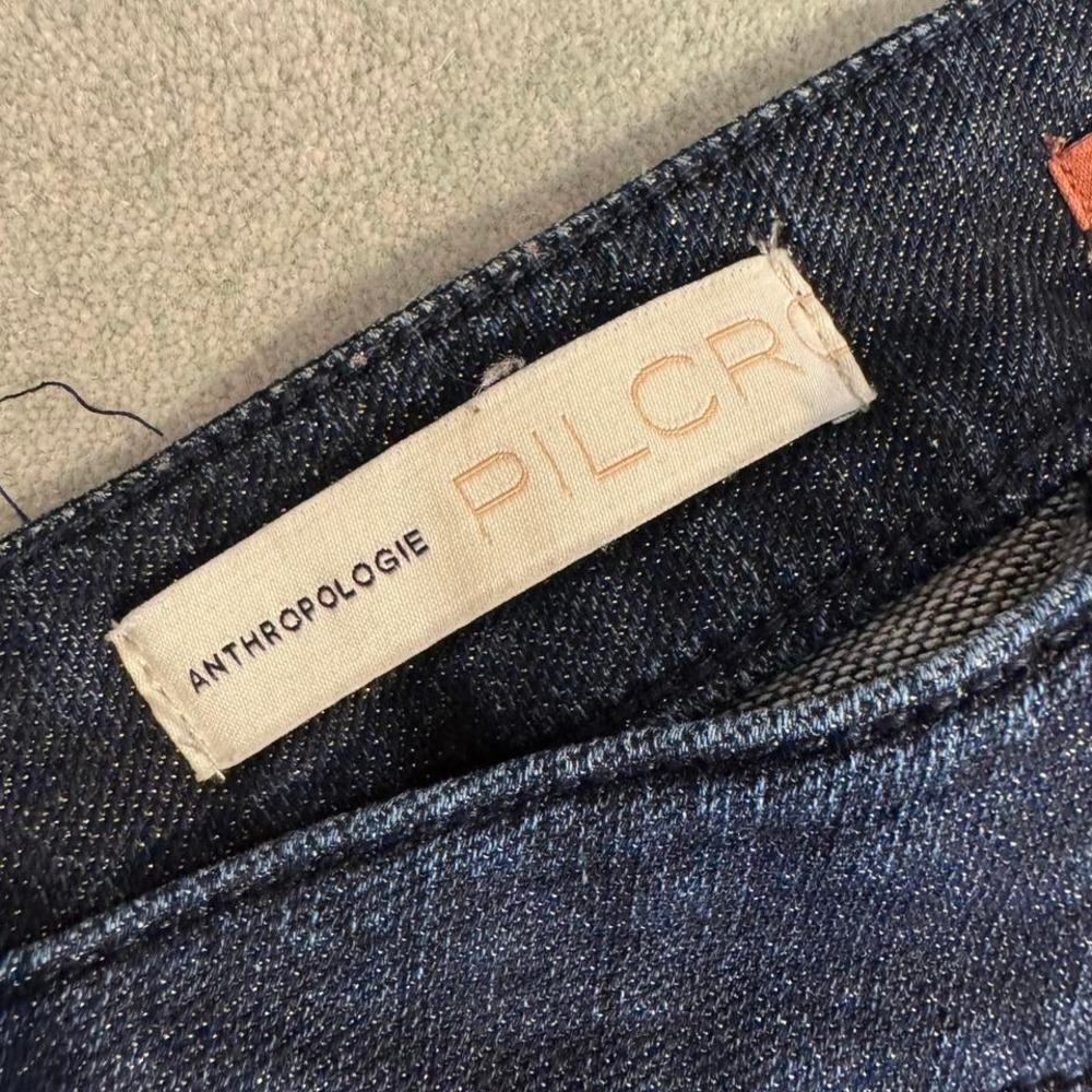 Anthropologie Pilcro Gold Shimmer Skinny Jeans – Women's Size 2 - Picture 6 of 8